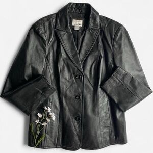 Vintage black leather jacket